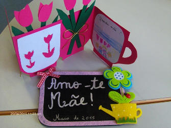 Trabalho de uma aluno para a comemoração do dia da Mãe