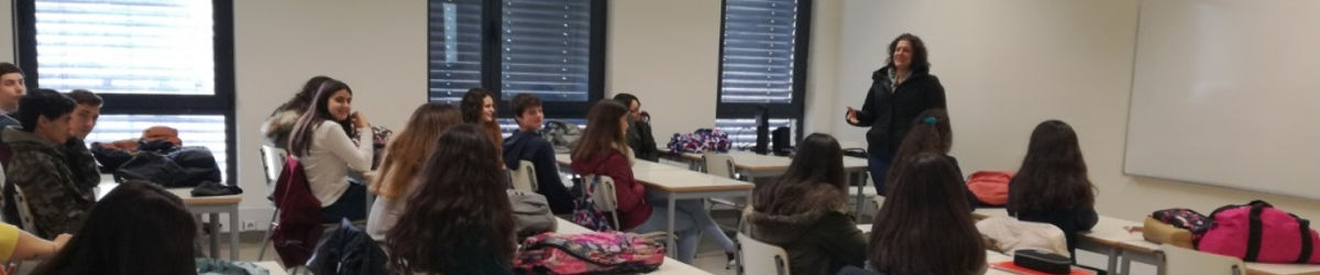 Palestra aos alunos.