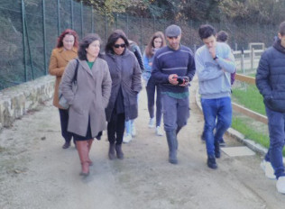 Um momento da visita.