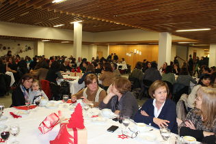 Aspeto da ceia de natal do agrupamento