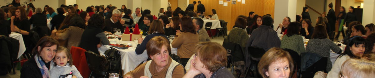 Aspeto da ceia de natal do agrupamento