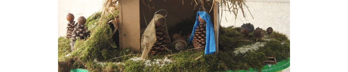 Presépio feito por alunos do 1ºCEB