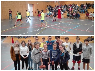 Uma equipa de basquetebl