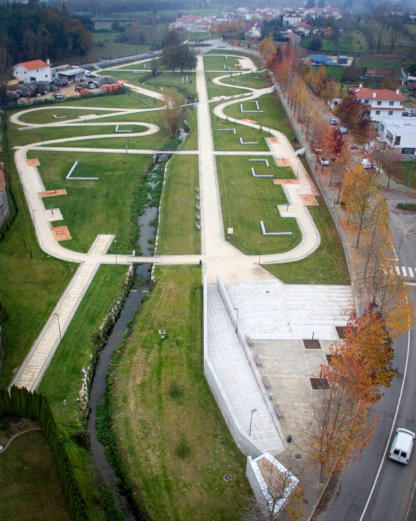 Vista aérea do Parque da Ribeira do Gondim